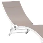 Tuin chaise longue met witte aluminium structuur - Berranger Viadurini