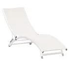 Tuin chaise longue met witte aluminium structuur - Berranger Viadurini