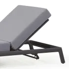 Tuinchaise longue in aluminium met stoffen bekleding - Eufemia Viadurini