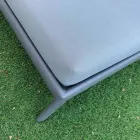 Tuinchaise longue in aluminium met stoffen bekleding - Eufemia Viadurini