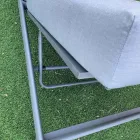 Tuinchaise longue in aluminium met stoffen bekleding - Eufemia Viadurini
