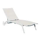 Tuin chaise longue in aluminium met zitting in Textilene - Zohra Viadurini