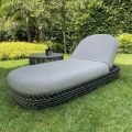 Rubberen tuinchaise longue met geweven touwstructuur - Shuffle
