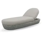 Rubberen tuinchaise longue met geweven touwstructuur - Shuffle Viadurini
