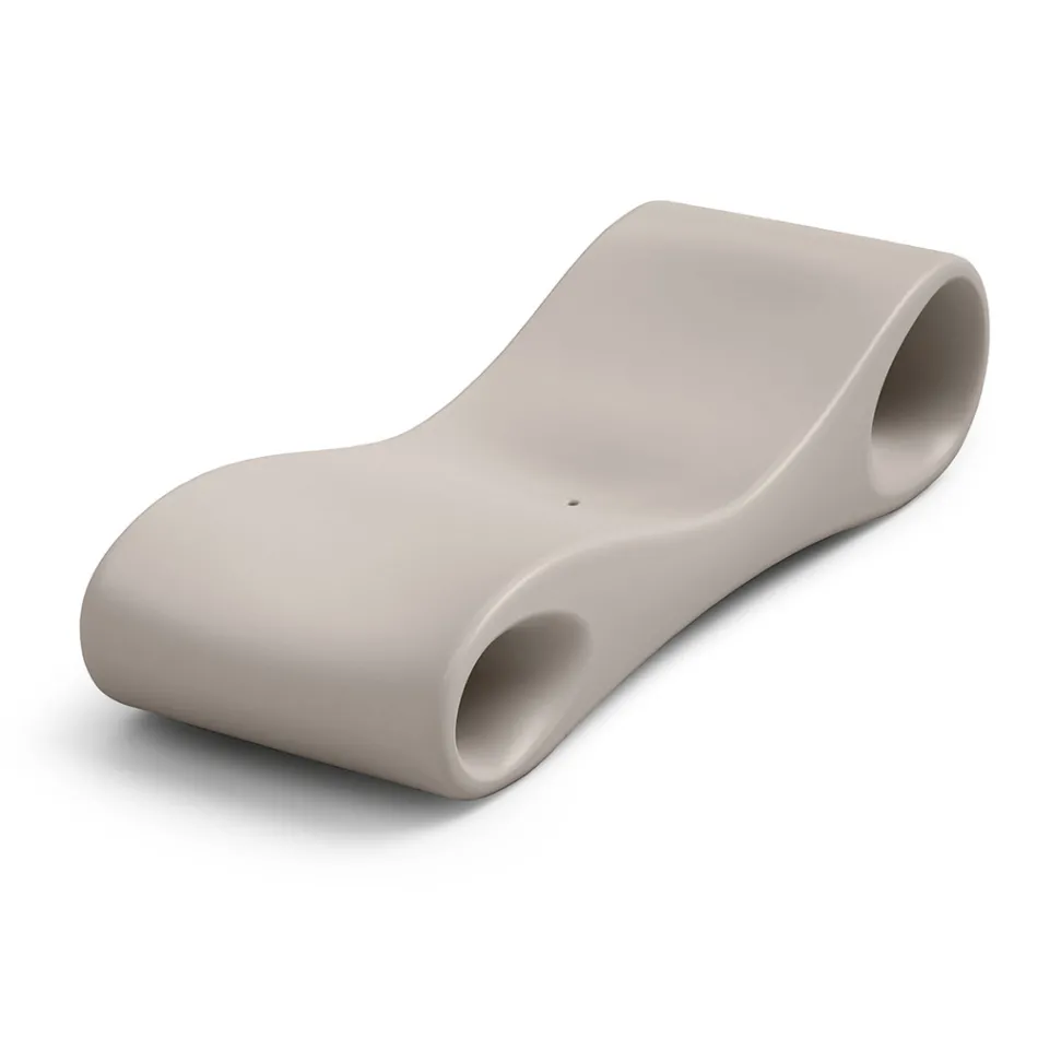 Tuin chaise longue in gekleurd polyethyleen Made in Italy - Flores Viadurini