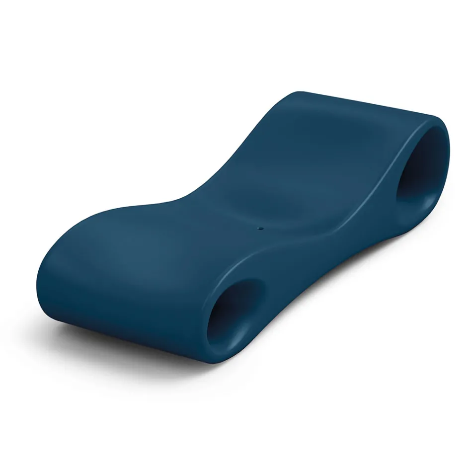 Tuin chaise longue in gekleurd polyethyleen Made in Italy - Flores Viadurini