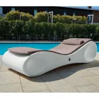 Tuin chaise longue in gekleurd polyethyleen Made in Italy - Flores Viadurini