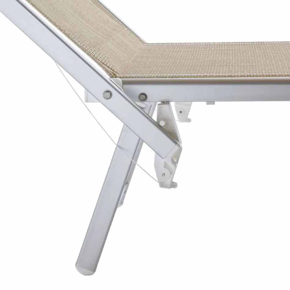 Moderne tuinchaise longue met parasol en verstelbare rugleuning - Arnold Viadurini