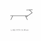 Moderne tuinchaise longue met parasol en verstelbare rugleuning - Arnold Viadurini