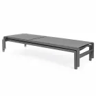 Homemotion Aluminium liggende chaise longue voor de tuin, 4-delig - Lester Viadurini