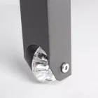 Liggende tuinchaise longue in aluminium, Homemotion, 4 stuks - Lester Viadurini