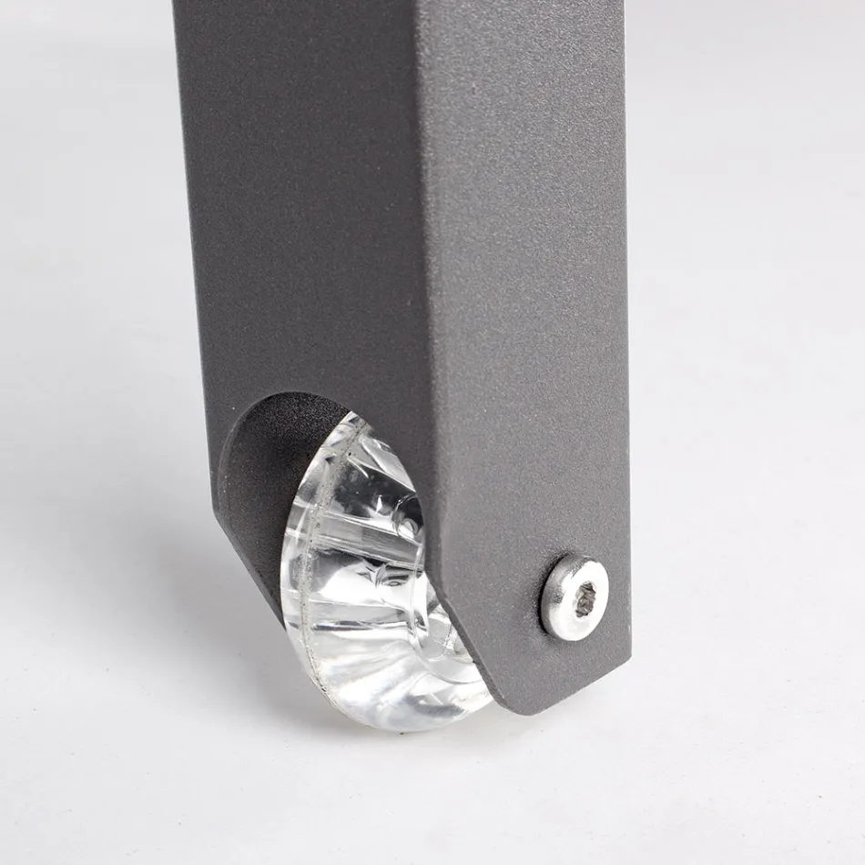 Liggende tuinchaise longue in aluminium, Homemotion, 4 stuks - Lester Viadurini