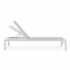 Homemotion Aluminium liggende chaise longue voor de tuin, 4-delig - Lester Viadurini