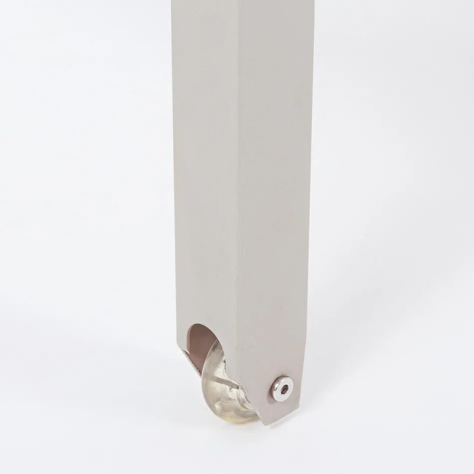 Liggende tuinchaise longue in aluminium, Homemotion, 4 stuks - Lester Viadurini