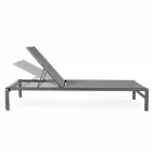 Homemotion Aluminium liggende chaise longue voor de tuin, 4-delig - Lester Viadurini