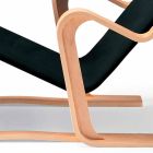 Chaise longue in berkenhout met katoenen zitting Made in Italy - Fortaleza Viadurini
