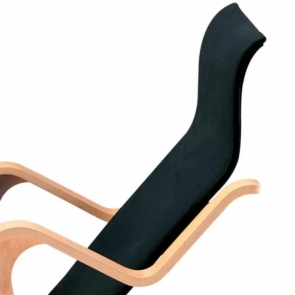 Chaise longue in berkenhout met katoenen zitting Made in Italy - Fortaleza Viadurini