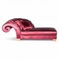 klassieke chaise longue met stof 100% Made in Italy Basco