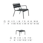 Chaise longue voor buiten met metalen voetsteun Made in Italy - Amina Viadurini