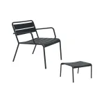 Chaise longue voor buiten met metalen voetsteun Made in Italy - Amina Viadurini