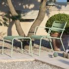Chaise longue voor buiten met metalen voetsteun Made in Italy - Amina Viadurini