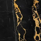 Grote ronde kom in Portoro of Paonazzo marmer gemaakt in Italië - Glazer Viadurini