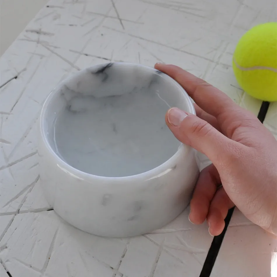 Marmeren voerbak voor hond/kat Made in Italy - Komi Viadurini