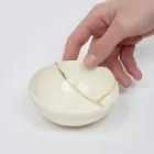 Kommen in wit porselein en Italiaans luxe design met bladgoud - Cicatroro Viadurini