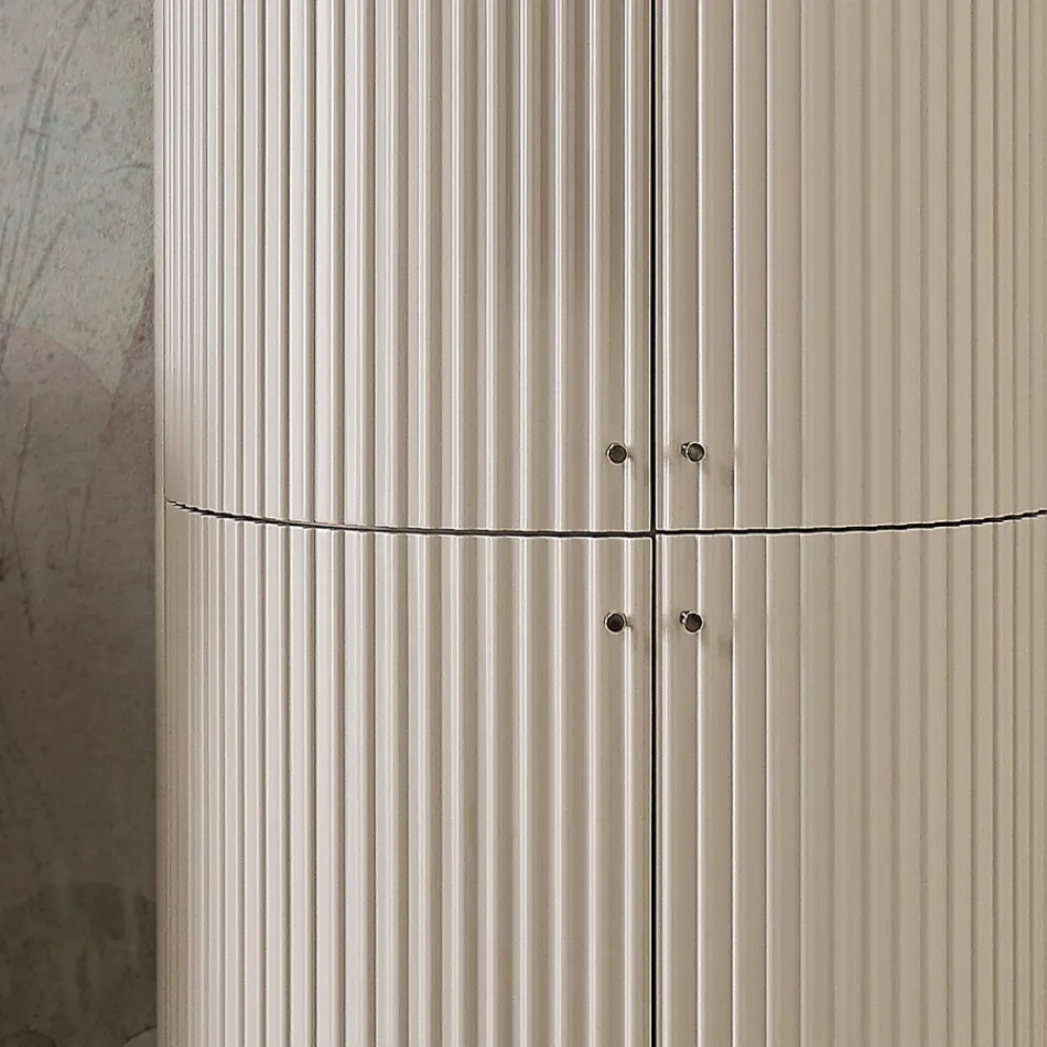 Kolom met vier deuren met Cannetté-verwerking Made in Italy - Candy Viadurini