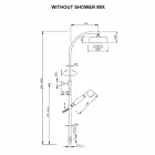Klassieke messing douchekolom met ronde douchekop Made in Italy - Yari Viadurini