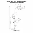Klassieke messing douchekolom met ronde douchekop Made in Italy - Yari Viadurini