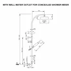 Klassieke messing douchekolom met ronde douchekop Made in Italy - Yari Viadurini