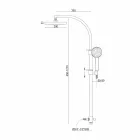 Douchekolom met omstelling en vierkante douchekop Made in Italy - zilver Viadurini