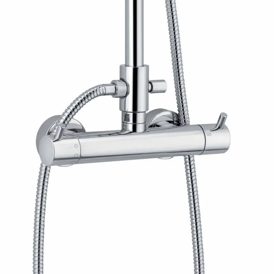 Douchekolom met thermostatische mengkraan in messing Made in Italy - Gallo Viadurini