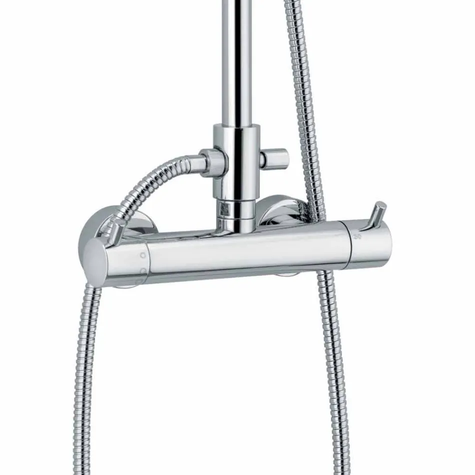 Douchekolom met thermostatische mengkraan in messing Made in Italy - Gallo Viadurini