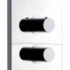 Thermostatische muurdouchekolom in verchroomd roestvrij staal Made in Italy - Pampo Viadurini