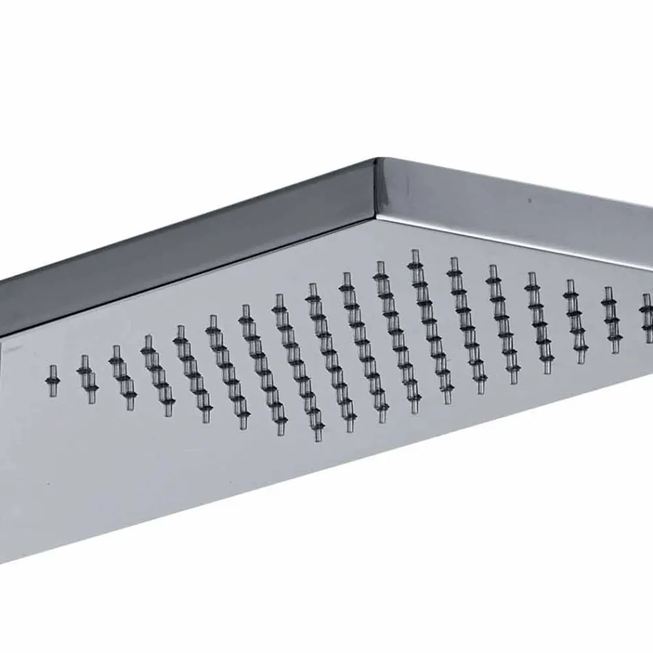 Thermostatische muurdouchekolom in verchroomd roestvrij staal Made in Italy - Pampo Viadurini