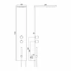 Thermostatische muurdouchekolom in verchroomd roestvrij staal Made in Italy - Pampo Viadurini