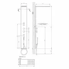 Stalen douchekolom met regendouchekop Made in Italy - Sailor Viadurini