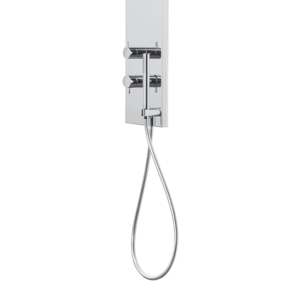 Stalen douchekolom met regendouchekop gemaakt in Italië - Sailor Viadurini