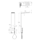 Stalen douchekolom met regendouchekop gemaakt in Italië - Sailor Viadurini