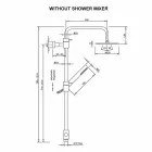 Messing douchekolom met abs douche en Made in Italy douchekop - afzuigkap Viadurini