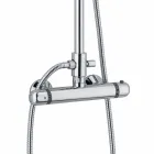 Messing douchekolom met thermostatische mengkraan Made in Italy - Gallo Viadurini