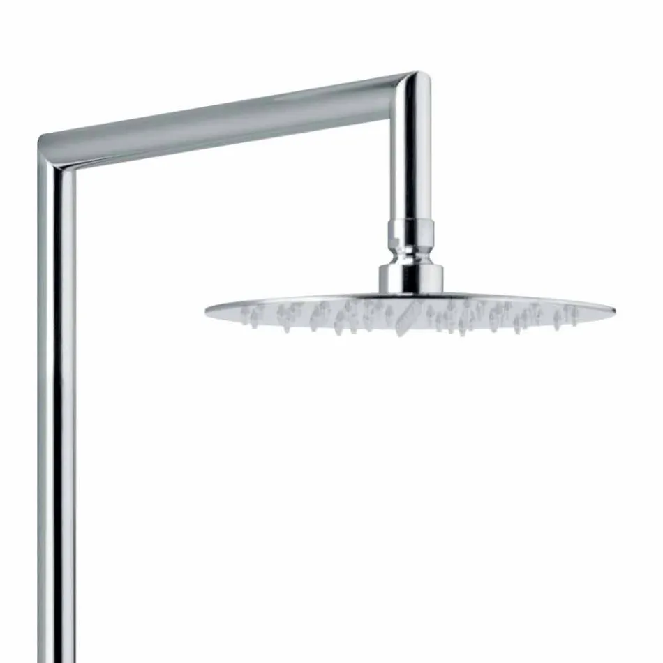 Messing douchekolom met douchekop en ABS-douche Made in Italy - Padula Viadurini