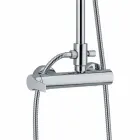 Messing douchekolom met douchekop en ABS-douche Made in Italy - Padula Viadurini