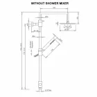 Messing douchekolom met vierkante stalen douchekop Made in Italy - Lipari Viadurini