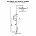 Messing douchekolom met ronde stalen douchekop Made in Italy - Kennedy Viadurini