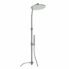 Messing douchekolom met ronde stalen douchekop Made in Italy - Kennedy Viadurini