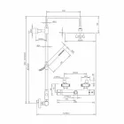 Messing douchekolom met ronde ultradunne douchekop Made in Italy - Merio Viadurini