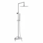 Messing douchekolom met ronde ultradunne douchekop Made in Italy - Merio Viadurini